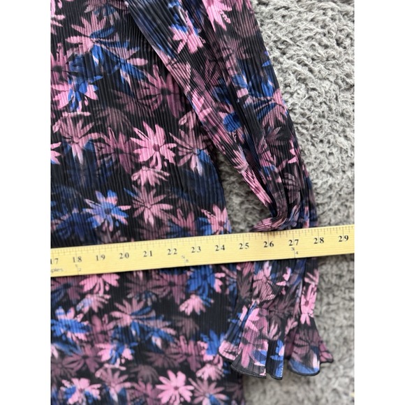 GANNI‎ Ruffled Floral Print Lilac Sachet Midi Dress Size 40 NWT - Picture 9 of 13